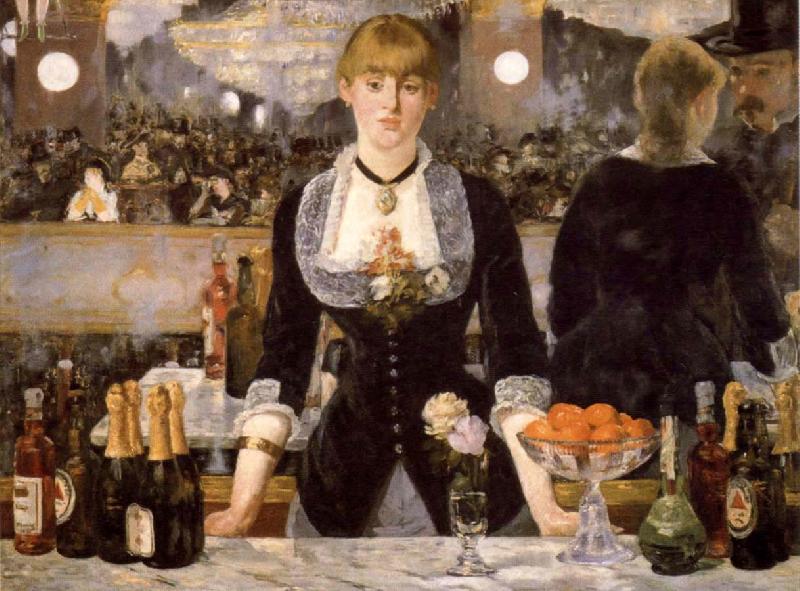 Edouard Manet A Ba4 at the Folies-Bergere oil painting image